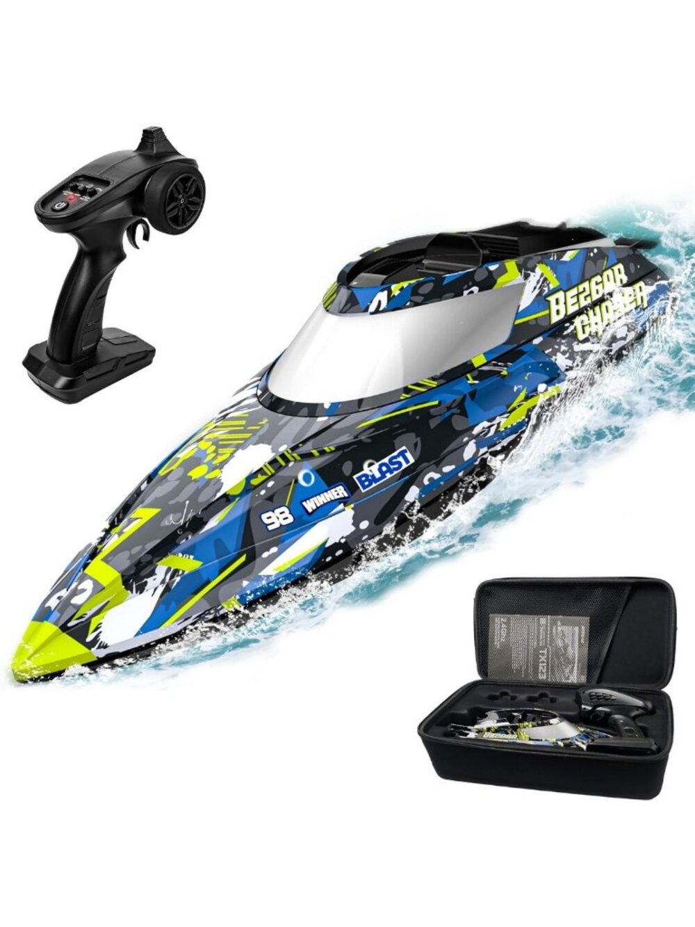 Fast Speed Remote Control Boat 32+ KPH - Perfect for Lakes, Pools & Salt Water